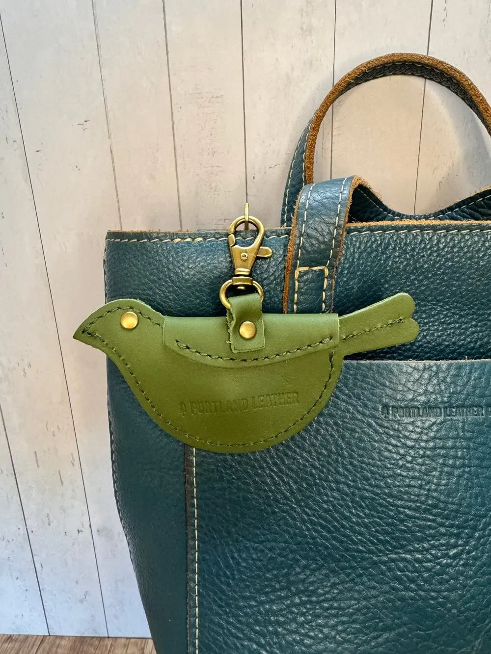 Portland Leather Mockingbird Pouch Purse Charm CACTUS Mockingbird FAST SHIP